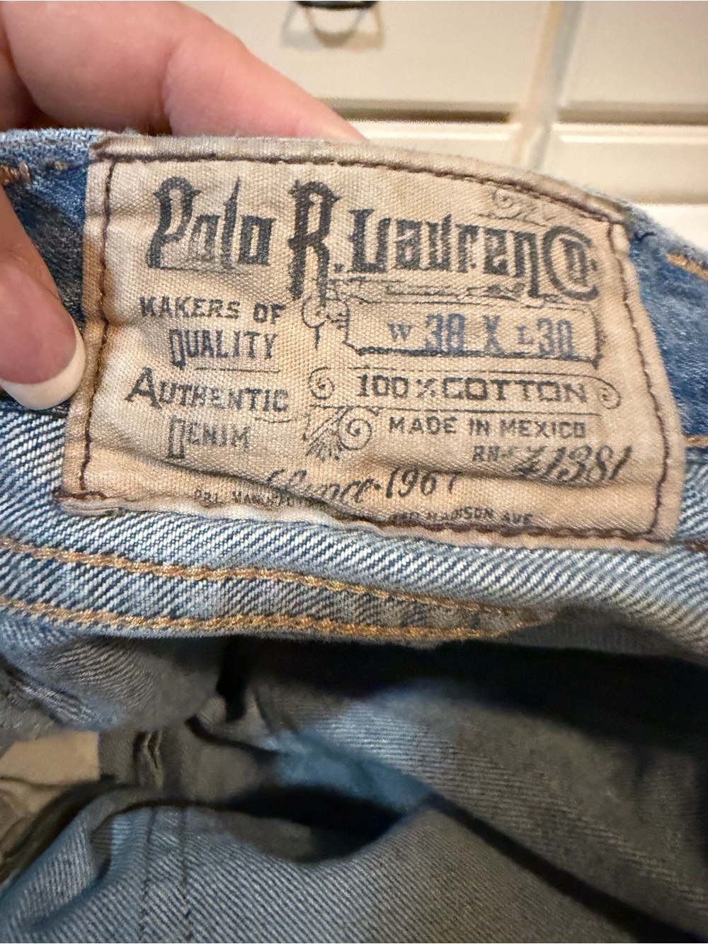 Polo by Ralph Lauren Men’s Light Blue Denim Jeans Sz 36 x30 - Picture 3 of 6